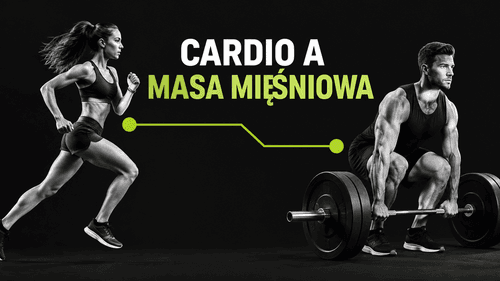 Biegacz i osoba wykonująca trening siłowy pokazują, jak połączyć cardio z budowaniem masy mięśniowej.